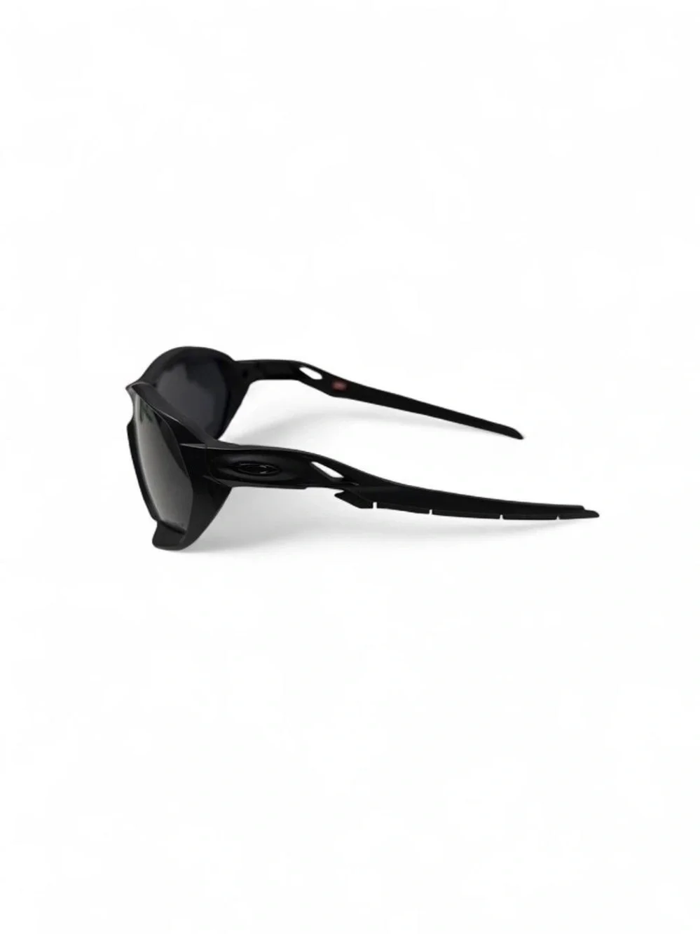 Futuristic Black Wraparound Sunglasses Oakley Style